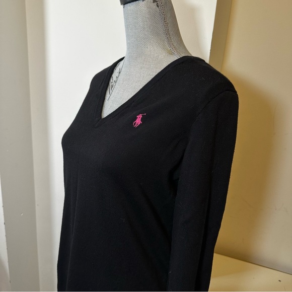 Ralph Lauren Sport Black Merino Wool Knit Sweater Dress | Size L - Picture 3 of 6